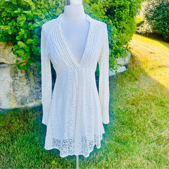 Free People Uptown Lace Mini Dress - Picture 6 of 16
